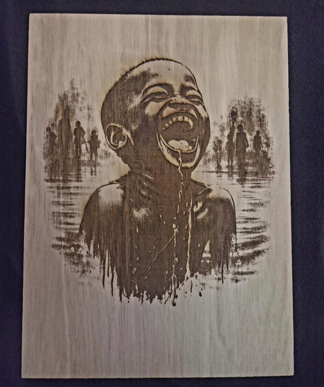 African Child Wood Wall Art Set (3 Panels) | Joy Pain Faith Series | 11x8 Laser Engraved Wood Art | Black Art Decor | Strength of the Anoint