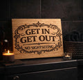 Funny Engraved Wood Bathroom Sign – Rustic Farmhouse Decor, Guest Humor