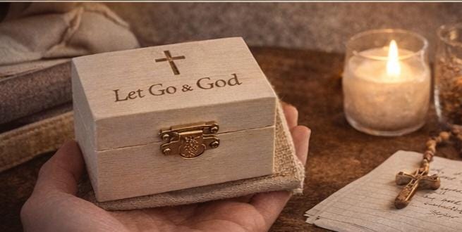 Wooden God Box – Custom Engraved Prayer Box for Releasing Worries