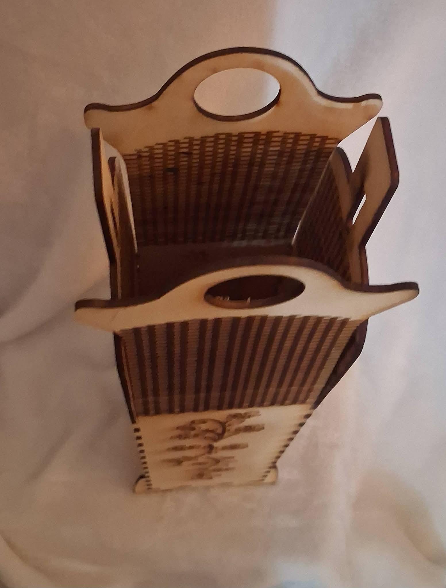 Winebox Gift Handmade Engraved Wine Holder Giftset For Couples Weddings Gift