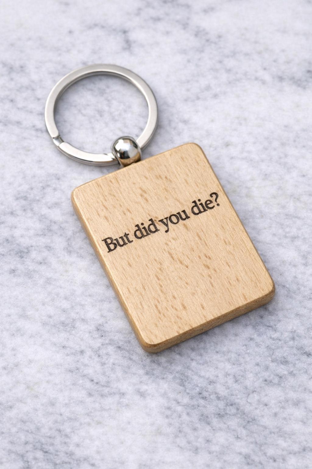 Custom Laser Engraved Wood Keychain | Personalized Logo Key Tag, Small Business Gift