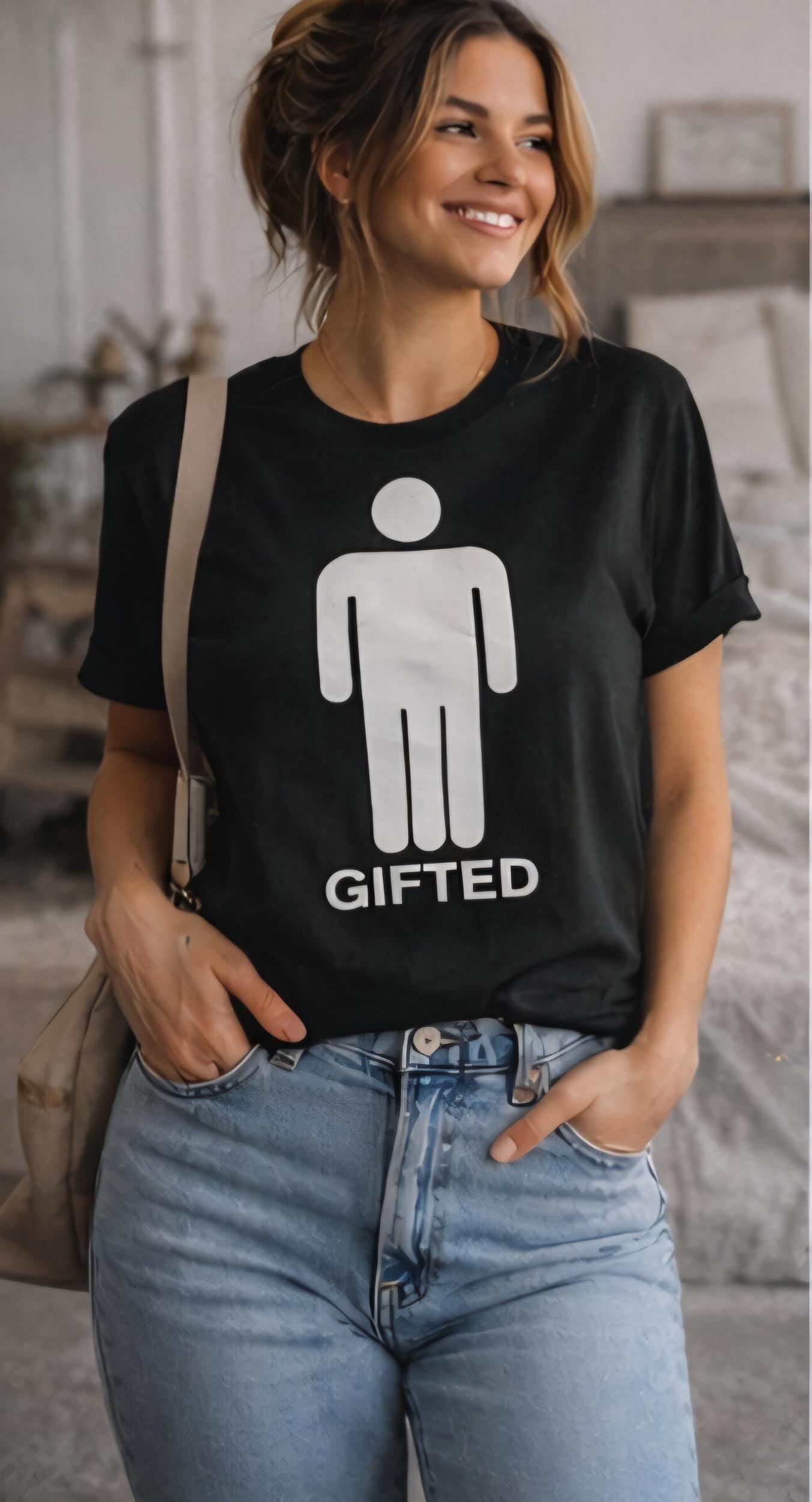 Gifted T-Shirt | Funny Adult Humor Shirt | Bold Graphic Tee | Offensive Funny Shirt | Meme Shirt | Minimalist Funny Tee | Killa Bee Apparel