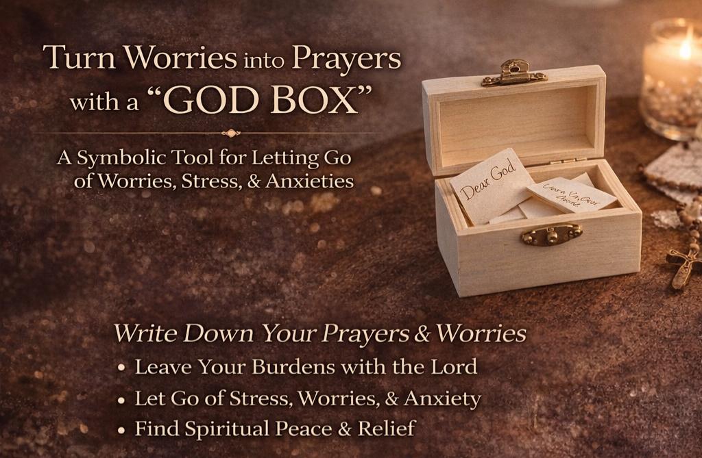 Wooden God Box – Custom Engraved Prayer Box for Releasing Worries