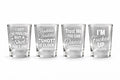Engraved Funny Shot Glass Set – Adult Humor Barware, Party Gift