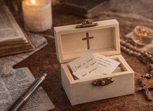 Wooden God Box – Custom Engraved Prayer Box for Releasing Worries