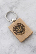 Cannabis Leaf Engraved Keychain | 420 Gift | Stoner Stocking Stuffer | Funny Weed Accessory | Small Gag Gift
