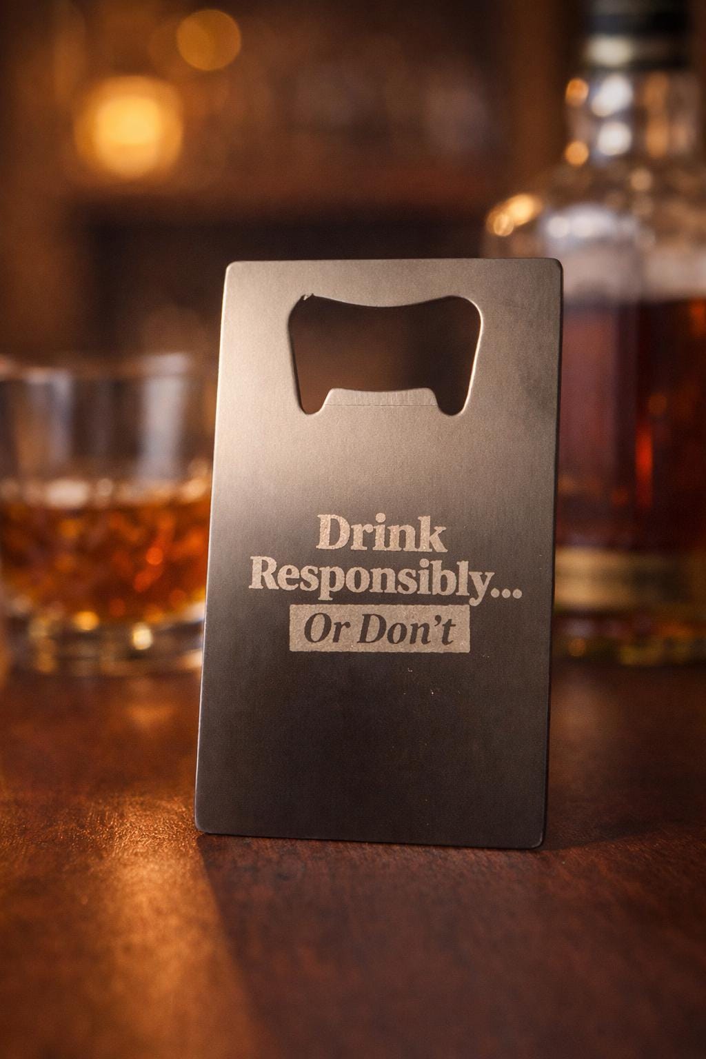 Custom Engraved Wallet Bottle Opener | Personalized Stainless Steel Card Tool