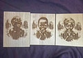 African Child Wood Wall Art Set (3 Panels) | Joy Pain Faith Series | 11x8 Laser Engraved Wood Art | Black Art Decor | Strength of the Anoint