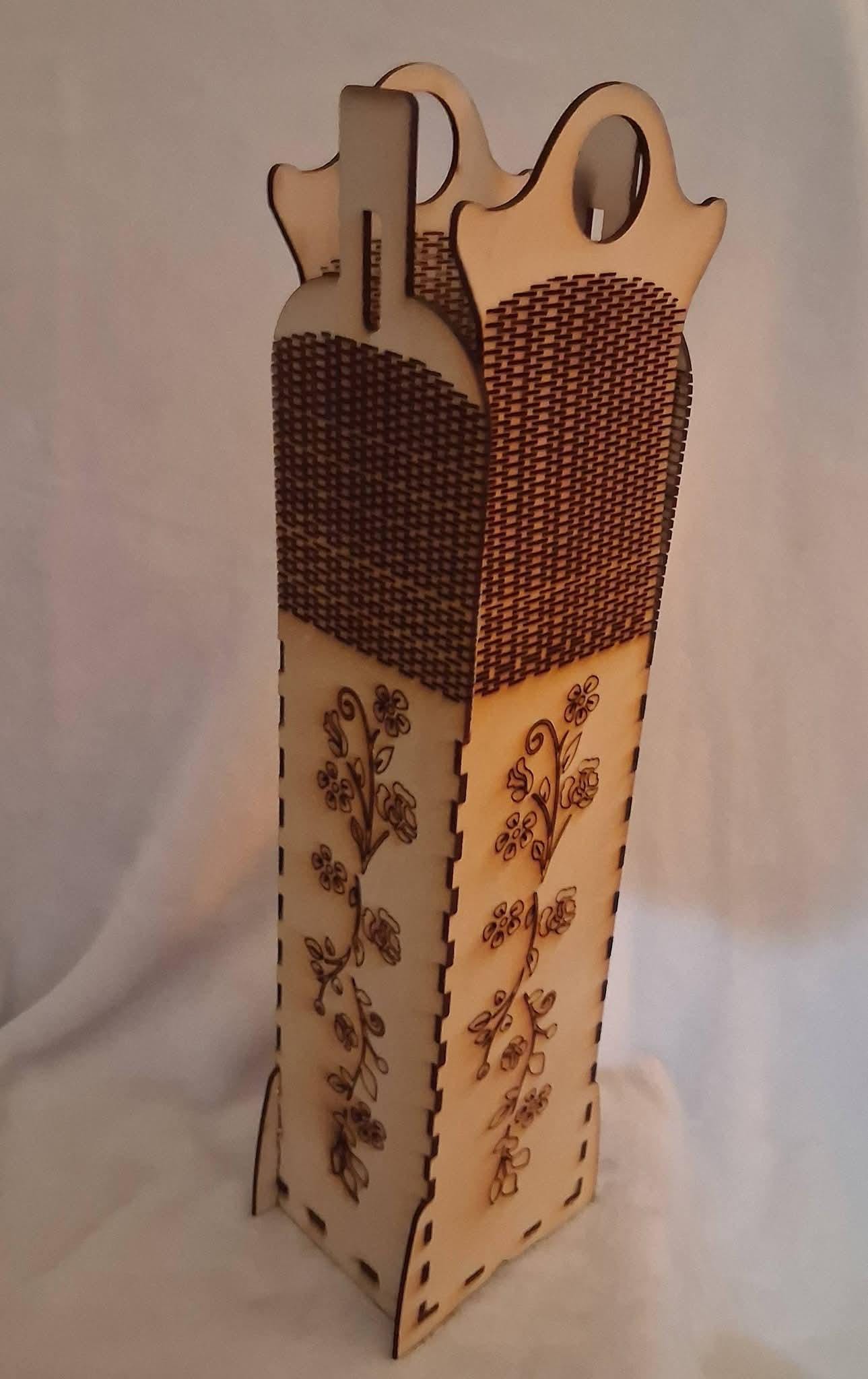 Winebox Gift Handmade Engraved Wine Holder Giftset For Couples Weddings Gift