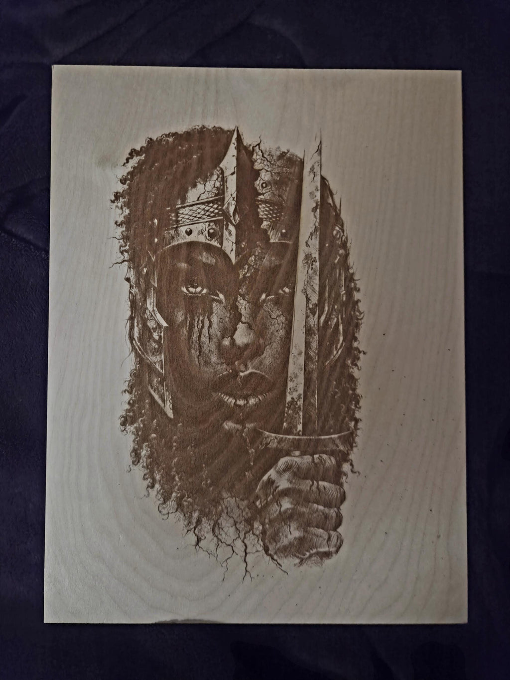 Laser Engraved Wood Wall Art 16x12 | Handmade Statement Panel | African Inspired Decor | Unique Home Art | King Bee Graphix