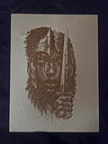 Laser Engraved Wood Wall Art 16x12 | Handmade Statement Panel | African Inspired Decor | Unique Home Art | King Bee Graphix