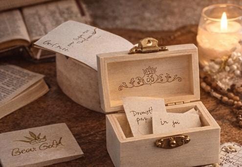 Wooden God Box – Custom Engraved Prayer Box for Releasing Worries