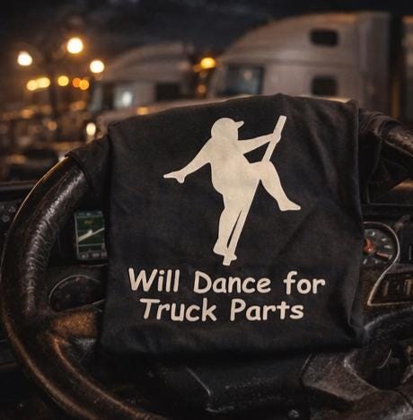 Funny Truck Driver Shirt – Will Dance for Truck Parts – Trucker Humor Tee – CDL Driver Gift – Semi Truck Shirt – Funny Work Shirt