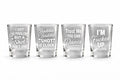 Engraved Funny Shot Glass Set – Adult Humor Barware, Party Gift
