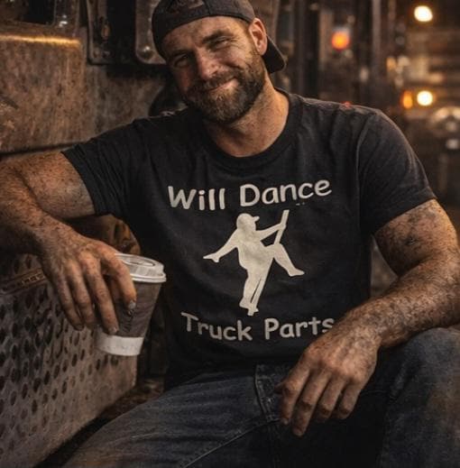 Funny Truck Driver Shirt – Will Dance for Truck Parts – Trucker Humor Tee – CDL Driver Gift – Semi Truck Shirt – Funny Work Shirt