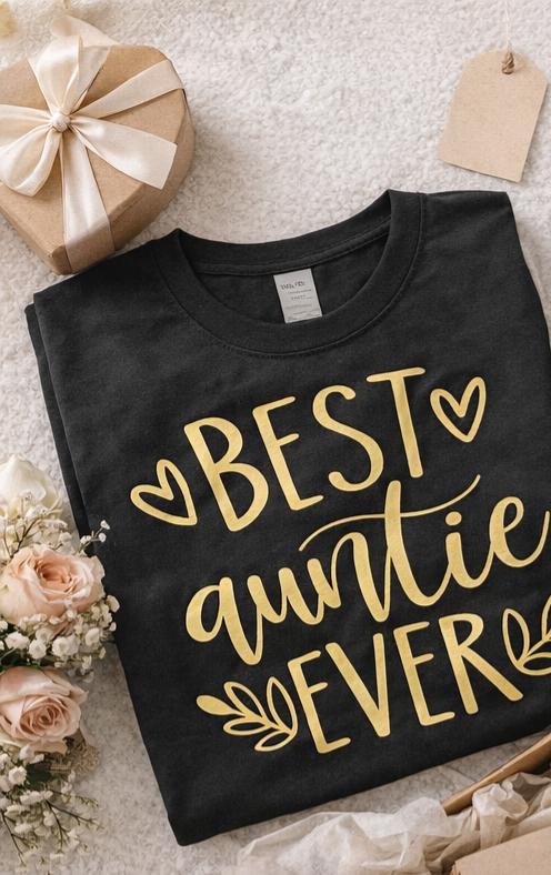Best Auntie Ever Shirt – Aunt Gift – Auntie Shirt – Cute Family Shirt – Gift for Aunt – Birthday Gift – Mother’s Day Shirt – Family Love Tee