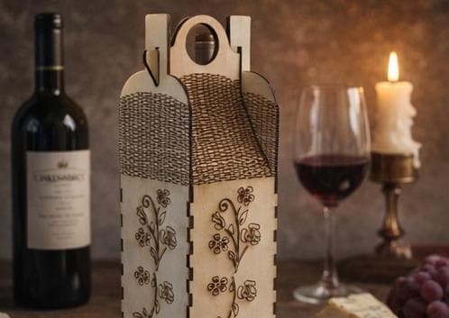 Winebox Gift Handmade Engraved Wine Holder Giftset For Couples Weddings Gift
