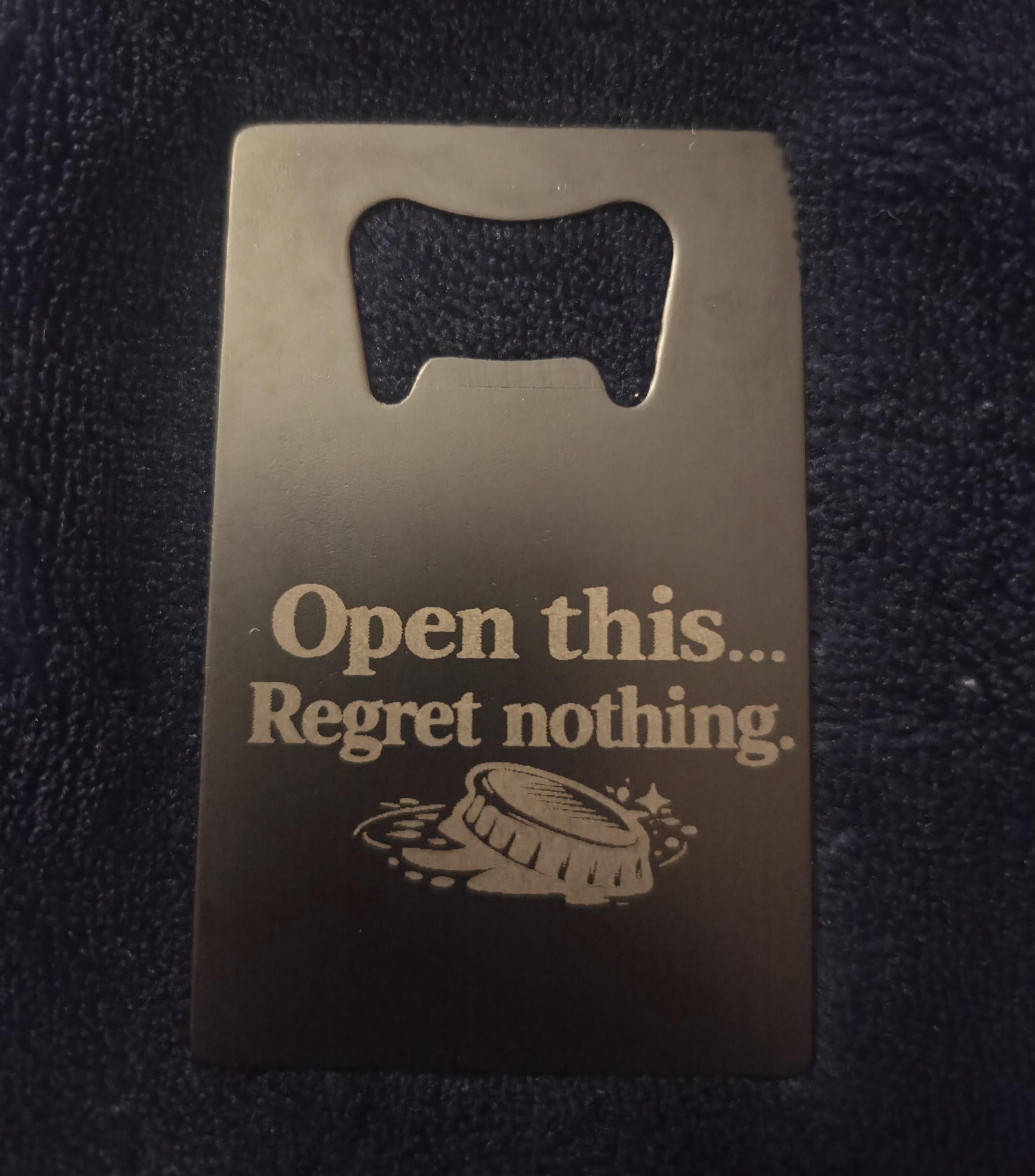 Custom Engraved Wallet Bottle Opener | Personalized Stainless Steel Card Tool