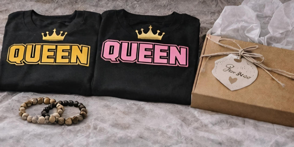 Her  Matching Shirts | LGBTQ Couple Shirts | Gay Couple Matching Tees | Queen Queen Shirts | Pride Couple Outfit | Inclusive Relationship