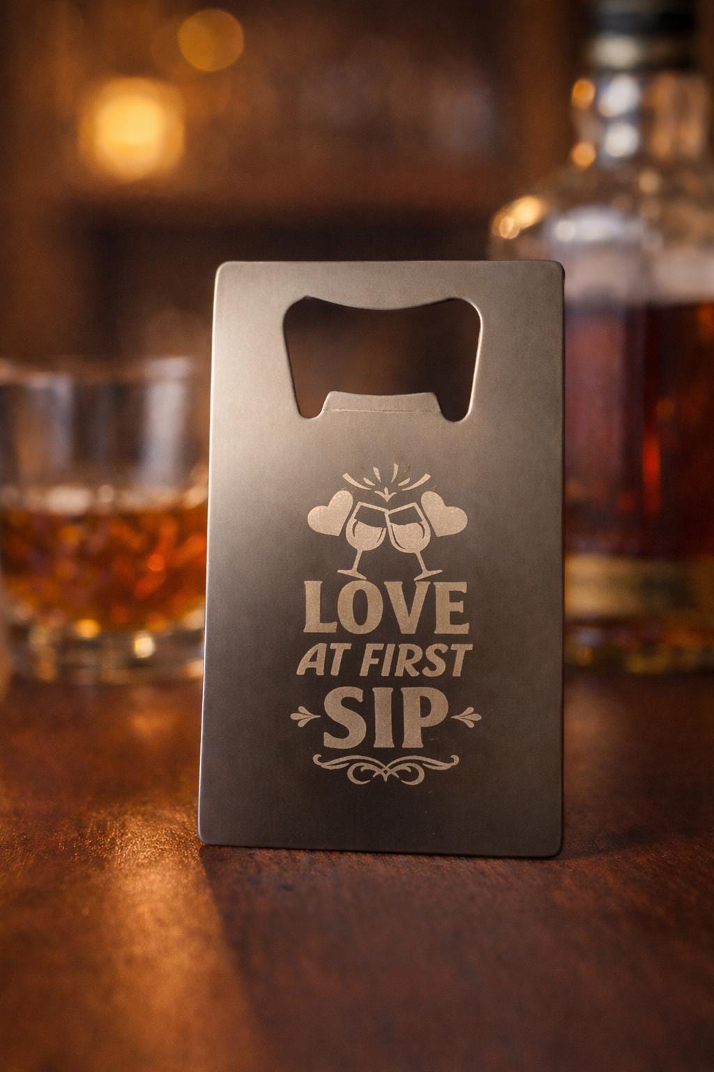 Custom Engraved Wallet Bottle Opener | Personalized Stainless Steel Card Tool