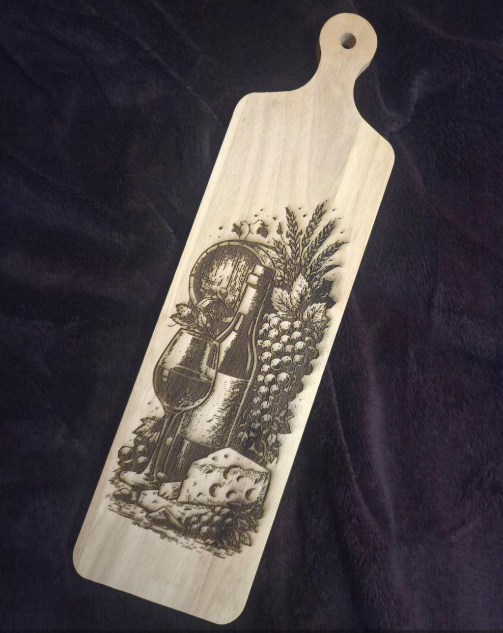 Engraved Wine & Cheese Serving Board Decor Gift for All Kitchen Decor Charcuterie