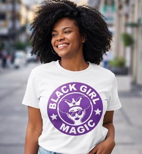 Black Girl Magic Shirt | Afro Puff Queen Tee | Melanin Pride Shirt | Empowerment T-Shirt | Natural Hair Graphic Tee | Gift for Her