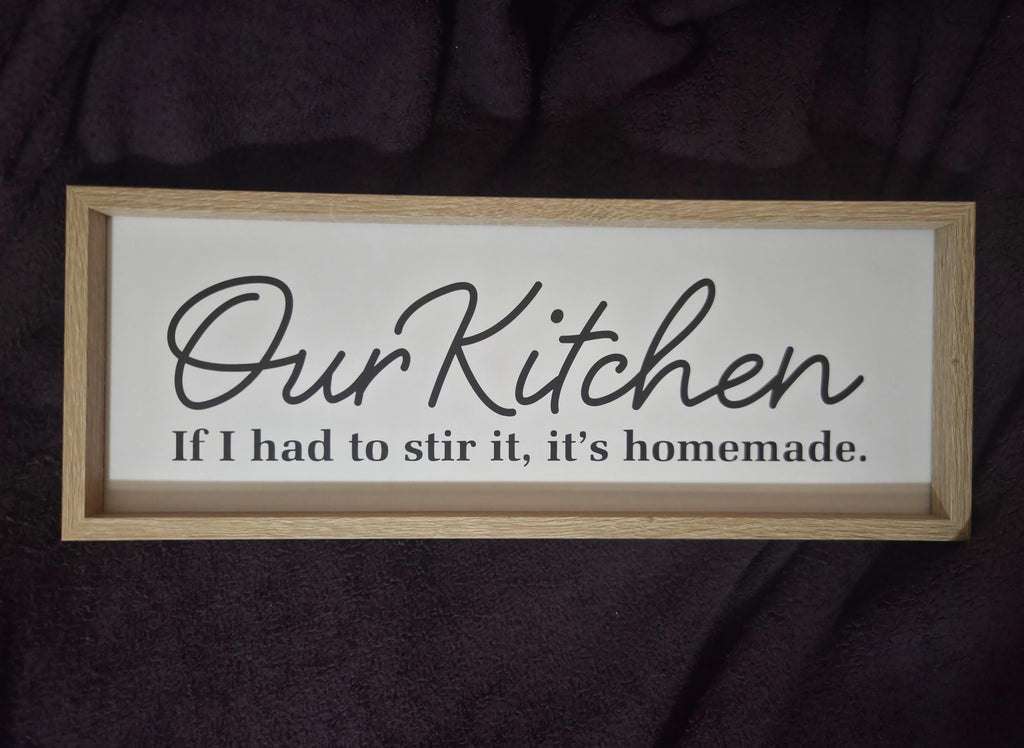 Our Kitchen Sign | Rustic Farmhouse Decor, Funny Cooking Quote