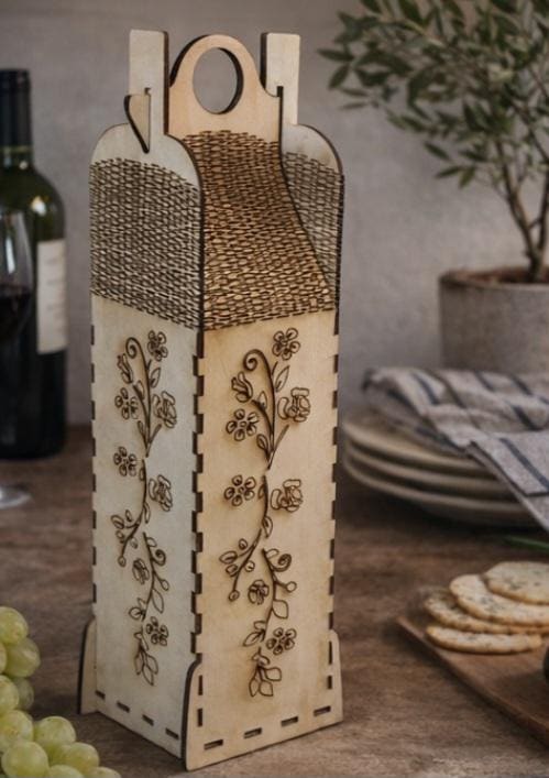 Winebox Gift Handmade Engraved Wine Holder Giftset For Couples Weddings Gift