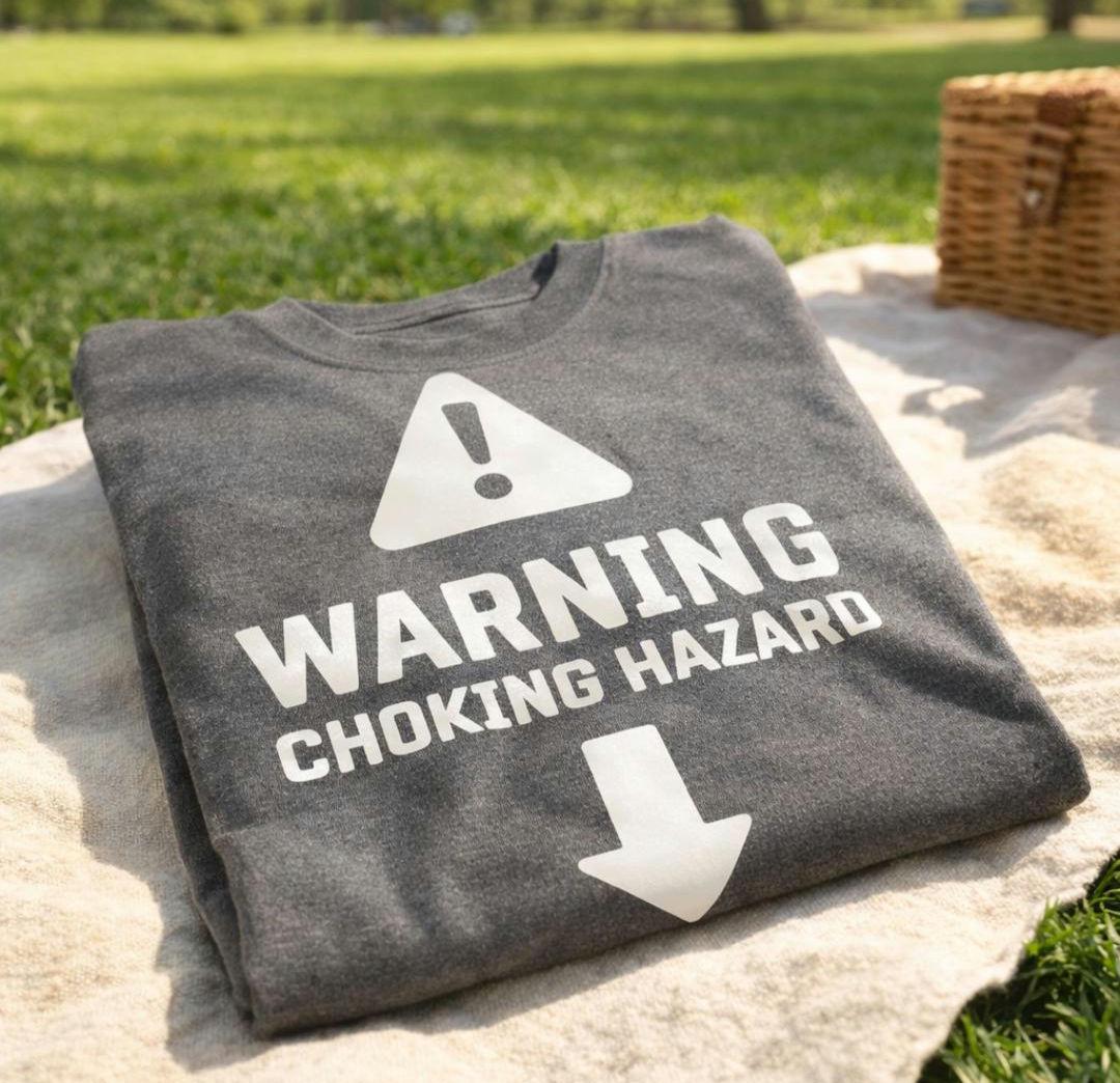 Adult Humor Warning Choking Hazard Shirt: Killa Bee Collection Tee
