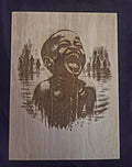 African Child Joy Wood Engraving | 11x8 Laser Engraved Wall Art, Emotional Black Art