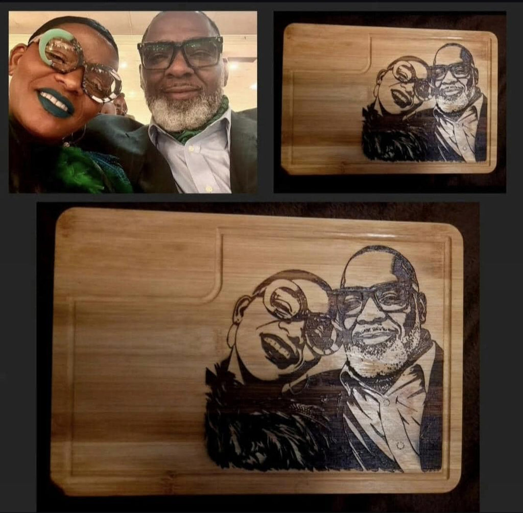 Custom Engraved Bamboo Cutting Board | Personalized Wedding, Anniversary Gift