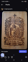 Custom Engraved Bamboo Cutting Board | Personalized Wedding, Anniversary Gift