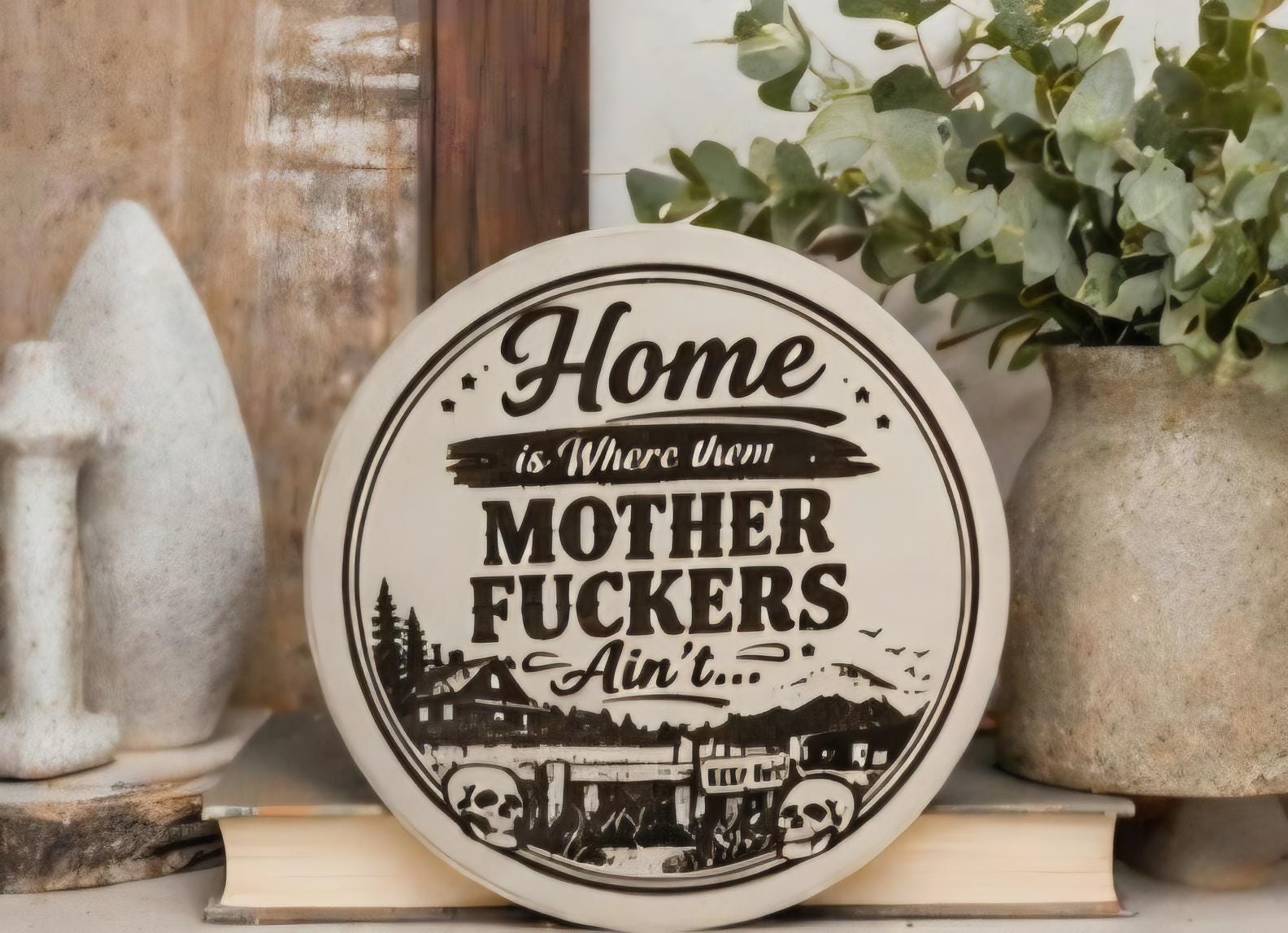 Funny Engraved Wood Sign | Adult Humor Home Decor, Killa Bee Collection (7 Inch)