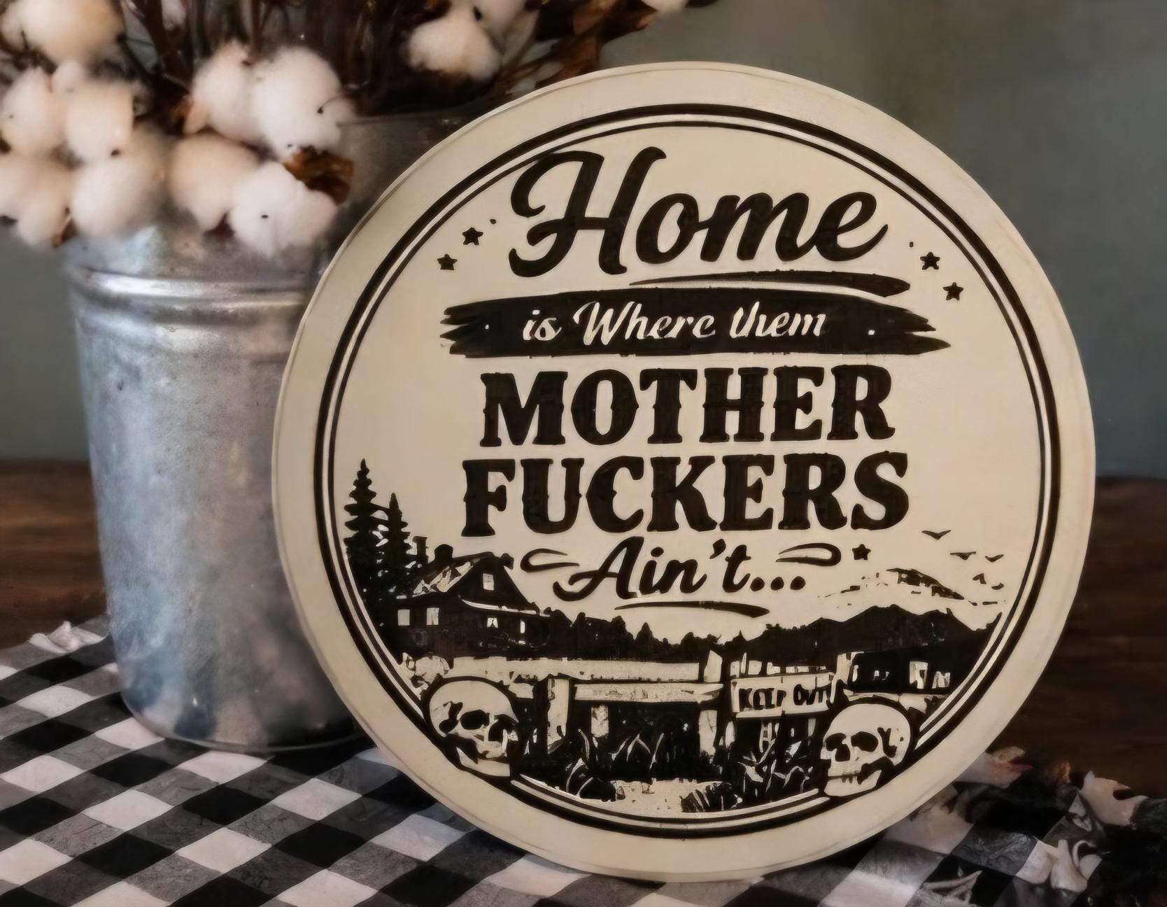Funny Engraved Wood Sign | Adult Humor Home Decor, Killa Bee Collection (7 Inch)