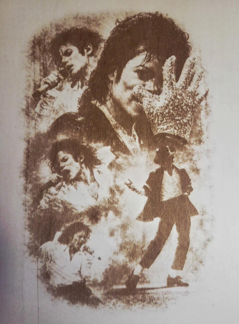 Michael Jackson Wood Engraved Art | 16x12 King of Pop Tribute Panel