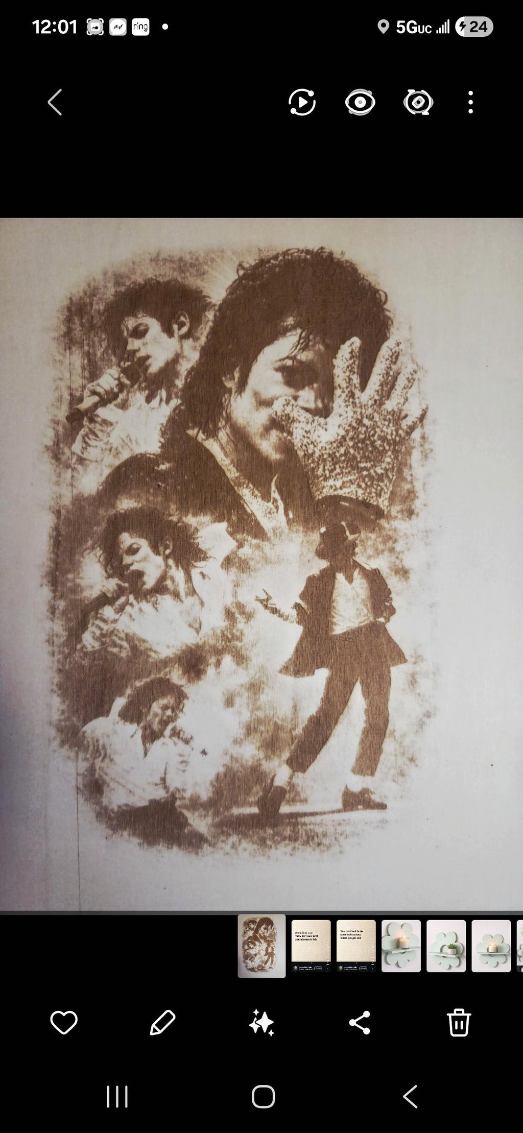 Michael Jackson Wood Engraved Art | 16x12 King of Pop Tribute Panel