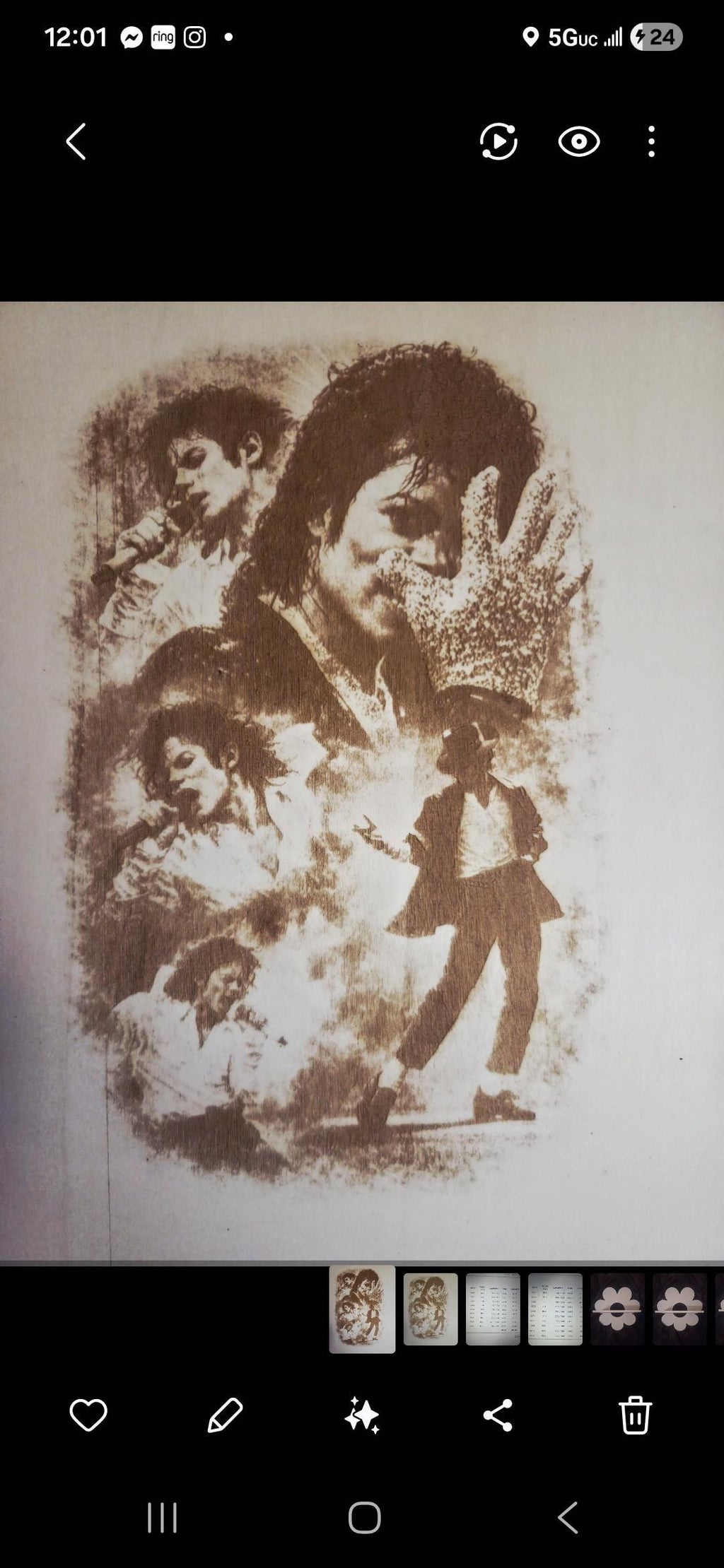 Michael Jackson Wood Engraved Art | 16x12 King of Pop Tribute Panel