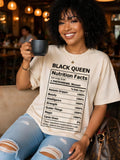 Black Queen Nutrition Facts Shirt, Phenomenal Woman Tee, Melanin Magic Empowerment T-Shirt