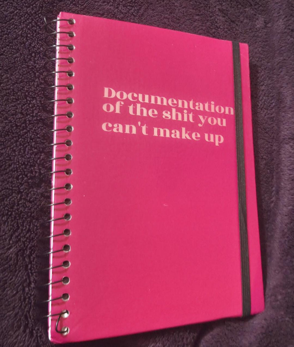 Funny Engraved Notebook 5x7 | “Documentation of the Sh*t You Can’t Make Up” Journal | Sarcastic Gift | Small Spiral Notebook | Office Humor