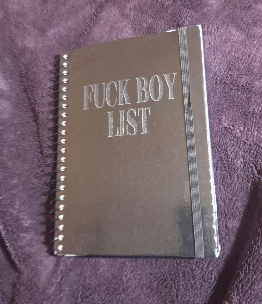 Engraved "F Boy List" Notebook | 5x7 Spiral Journal, Breakup Humor Gag Gift