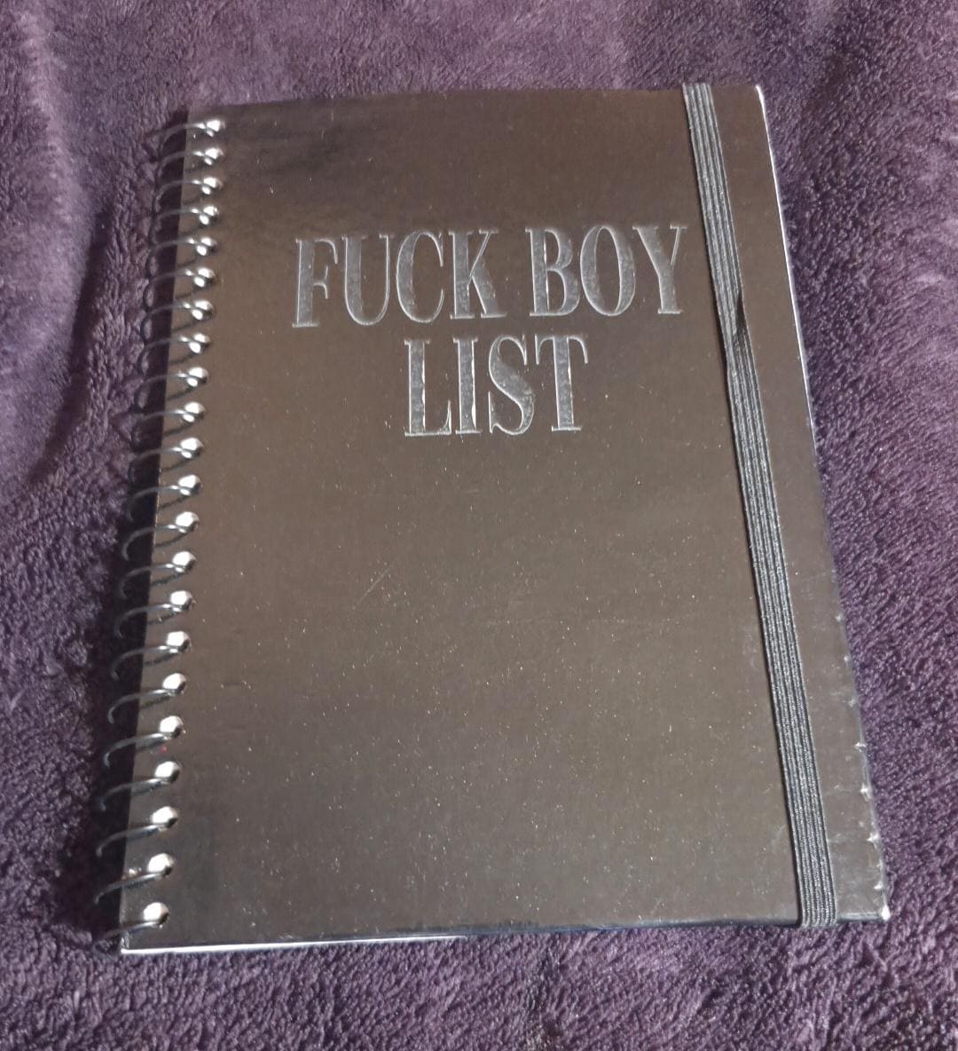 Engraved "F Boy List" Notebook | 5x7 Spiral Journal, Breakup Humor Gag Gift