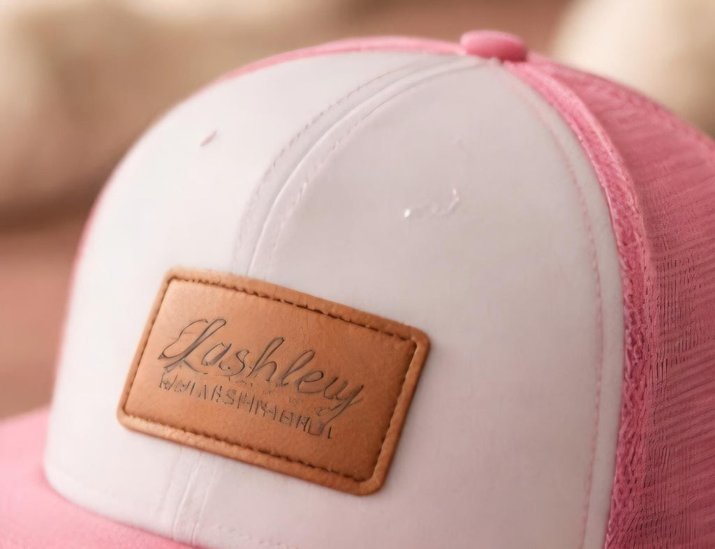 Custom Engraved Leather Patch | Personalized Name Tag for Hats, Jackets, Beanies