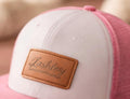 Custom Engraved Leather Patch | Personalized Name Tag for Hats, Jackets, Beanies