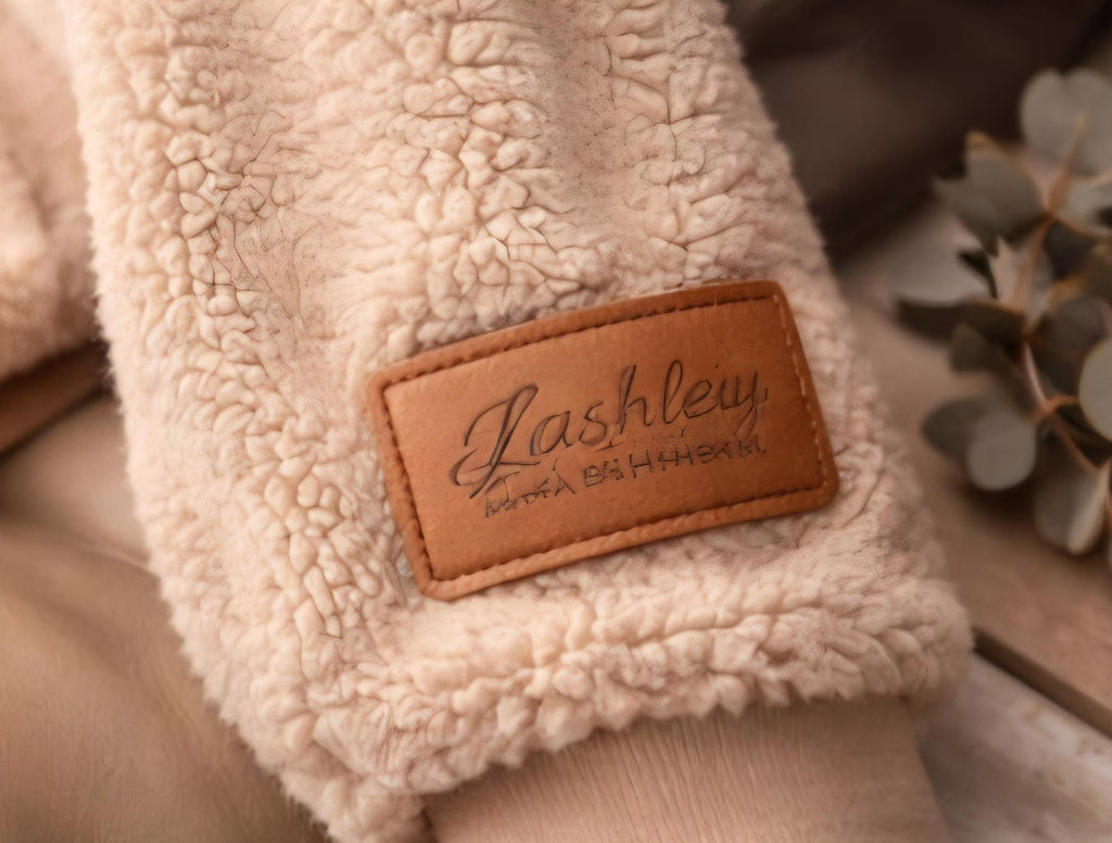 Custom Engraved Leather Patch | Personalized Name Tag for Hats, Jackets, Beanies