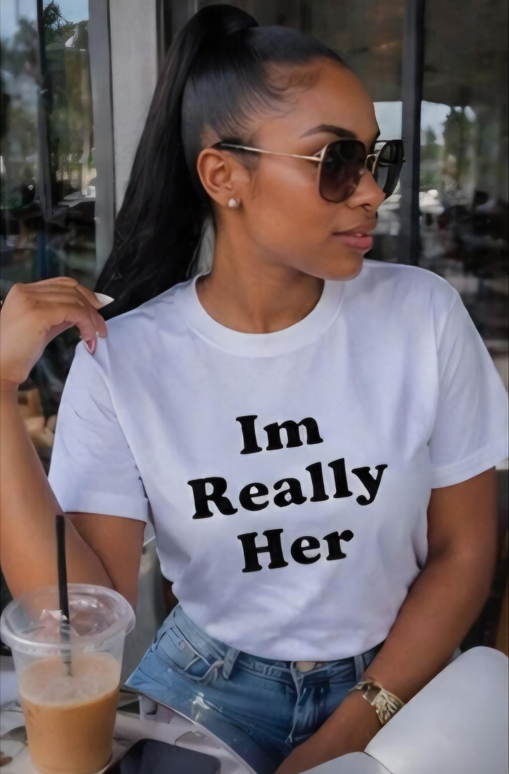 I’m Really Her T-Shirt | Confidence Statement Tee | Women’s Empowerment Shirt | Streetwear Graphic Tee | Gift for Her | Bold Minimal Shirt