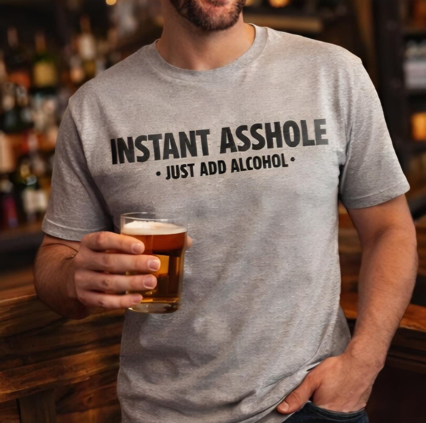 Instant Asshole Just Add Alcohol Shirt, Funny Drinking Shirt, Adult Humor Tee, Party Shirt, Sarcastic Gift, Funny Gift for Him Her