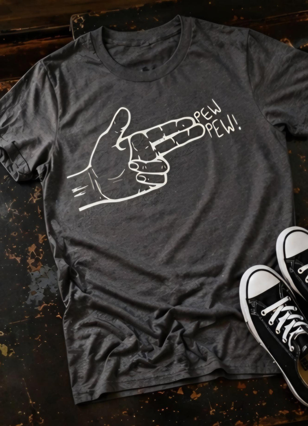 Funny “Pew Pew” Shirt | Finger Gun Graphic Tee | Sarcastic Humor Shirt | Meme T-Shirt | Casual Funny Tee | Gift for Him