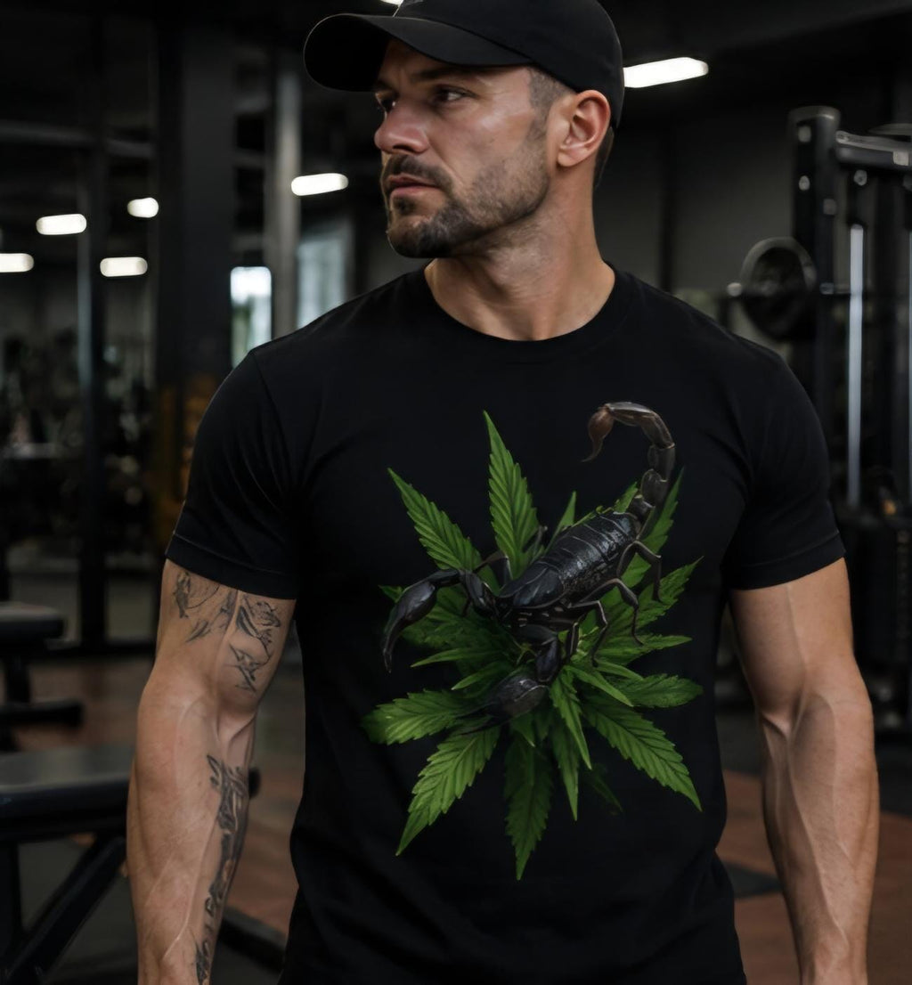 Scorpion Graphic T-Shirt – Bold Streetwear Tee – Nature Inspired Scorpion Design Shirt – Unique Graphic Tee – Men’s Black T-Shirt – Statemen