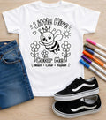 Color Your Own Kids T-Shirt – Washable Coloring Shirt – Reusable Coloring Tee for Kids – Little Hive Bee Shirt – Interactive Kids Activity S