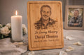 Memorial Photo Engraved Bamboo Cutting Board | Custom Remembrance Keepsake